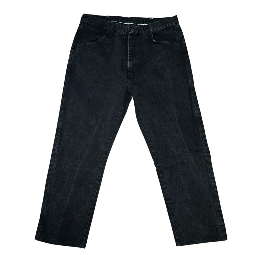 Rustler Wrangler Men's Straight Leg Jeans Black 36x30